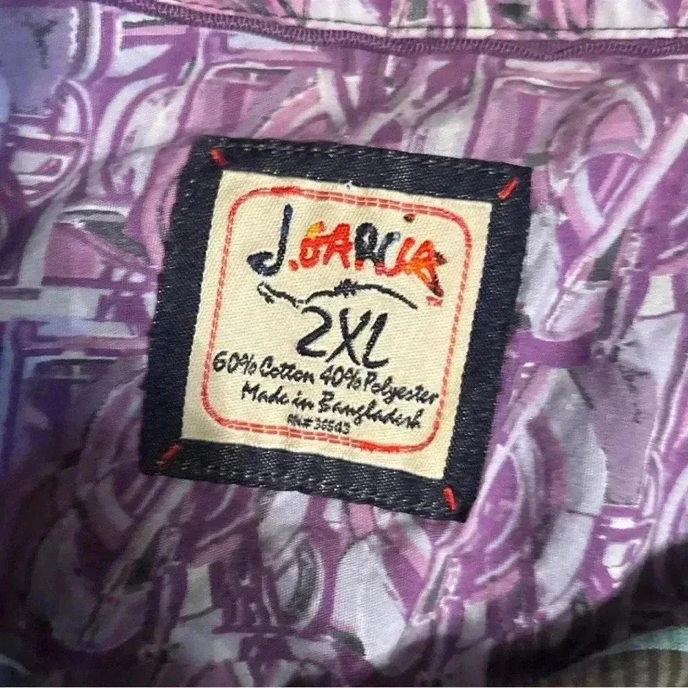 J. Garcia tribute button down dress shirt Multicolor shirt XXL Grateful Dead - Picture 3 of 4